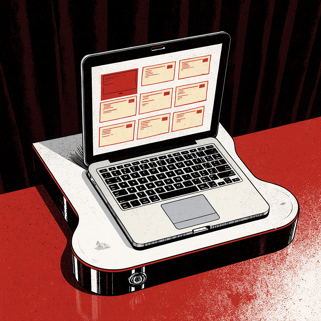 A laptop with an open SEO company expert blog